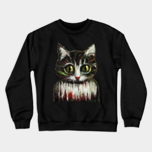 Spooky cat artwork Crewneck Sweatshirt